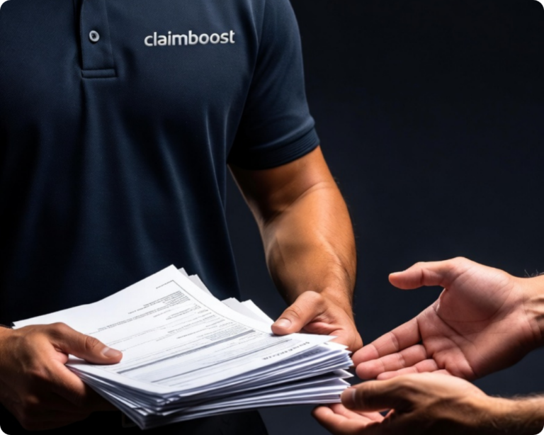 handing over the insurance claims